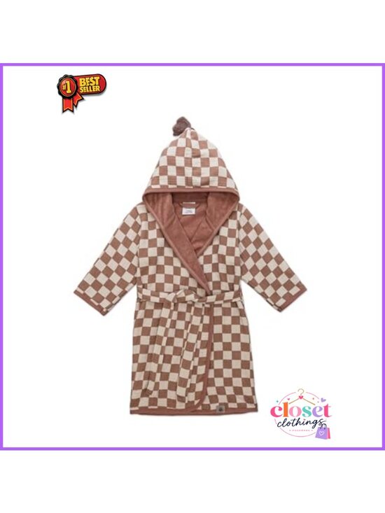 Other - Toddler Hooded Bath Robe & Swim Cover Up Muslin Cotton Terry Lining
